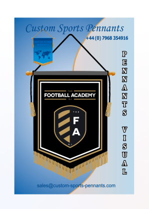 Custom soccer pennants design with individual team colours