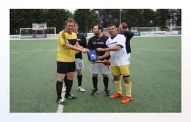 Championship competition soccer pennants for tournament games
