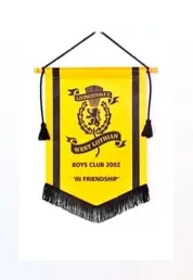 Custom printed sports pennants for presentation ceremonies