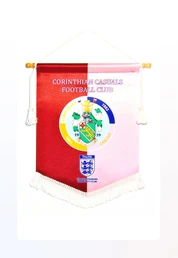 Luxury custom satin pennants with a premium glossy finish