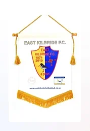Personalised soccer pennants for end-of-season awards