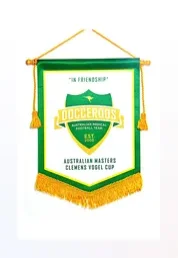 Quality printed soccer pennants with durable satin finish